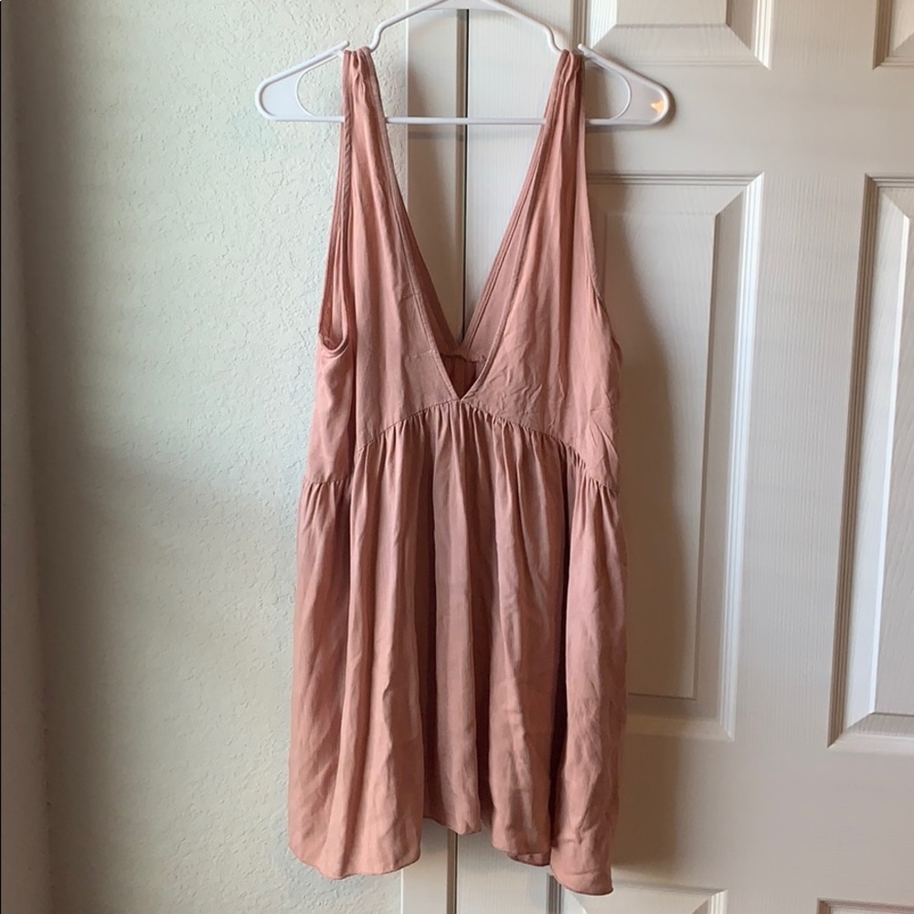 Rose linen dress